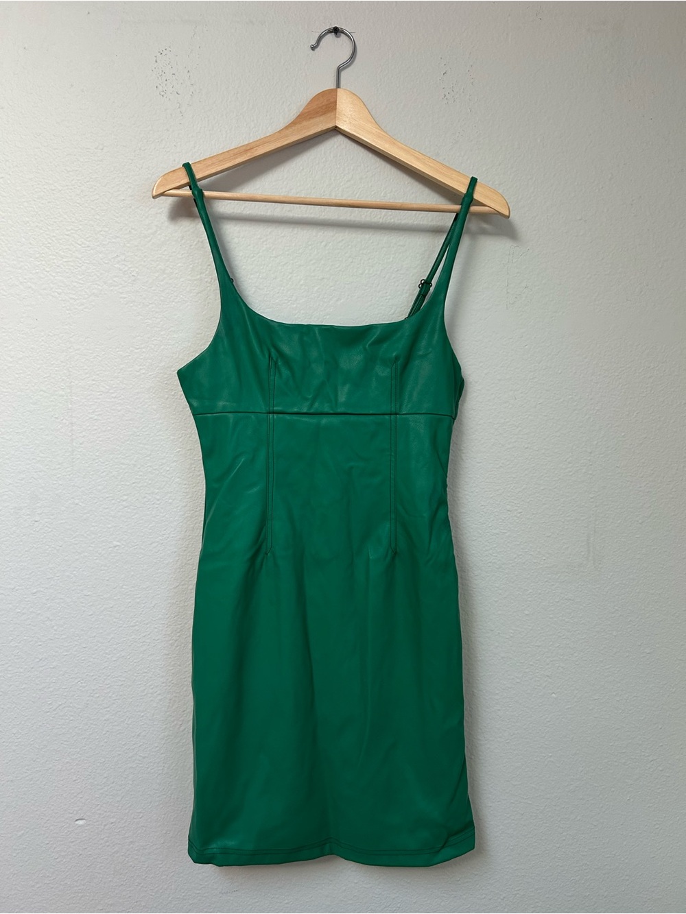 Fashion Nova Green Spaghetti-Strap Mini Dress
